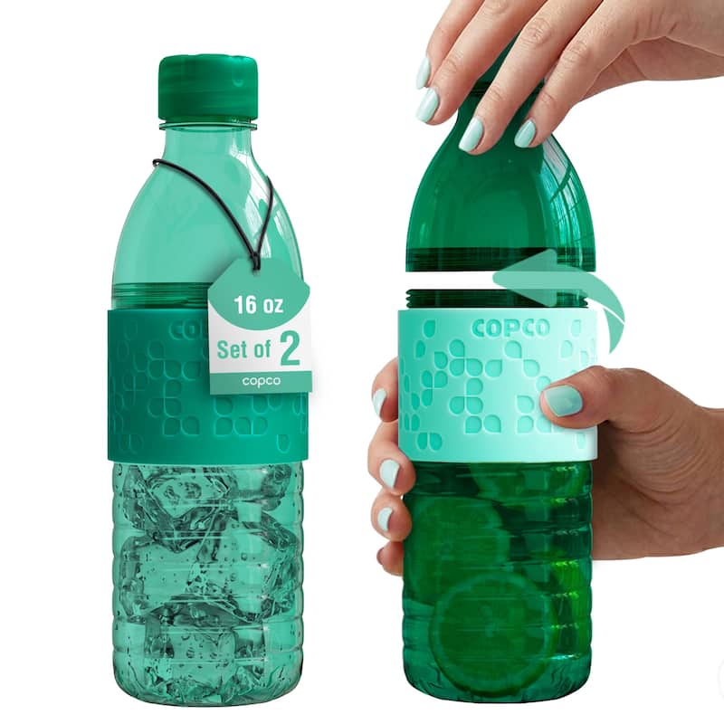 Copco Hydra Tritan Water Bottle Set of 2 BPA Free - Green & Hunter