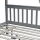 preview thumbnail 7 of 55, Detachable Rubber Wood Twin Over Full Bunk Bed with Trundle,Convertible Ladder and Guardrail,Kids and Baby