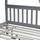 preview thumbnail 4 of 25, Luxury Twin Over Full Rubber Wood Bunk Bed with Trundle, Convertible Ladder and Guardrail, Detachable, Convertible Bed
