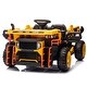 preview thumbnail 41 of 59, Two-Seat Construction Ride-On Vehicle with Rear Dump, MP3, and Remote Control 12v-Yellow
