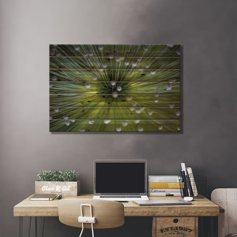 Inverted Commas Print On Wood by Wave Faber - Multi-Color