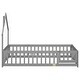 preview thumbnail 33 of 109, Twin/Full Montessori Toddler Floor Bed Frame, Modern House-Shaped Bed Frame with Fence and Full-Length Guardrails for Girls Boys