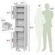 preview thumbnail 20 of 19, Garvee 67" Tall Freestanding Narrow Raised Bathroom Laundry Storage Cabinet with Drawer