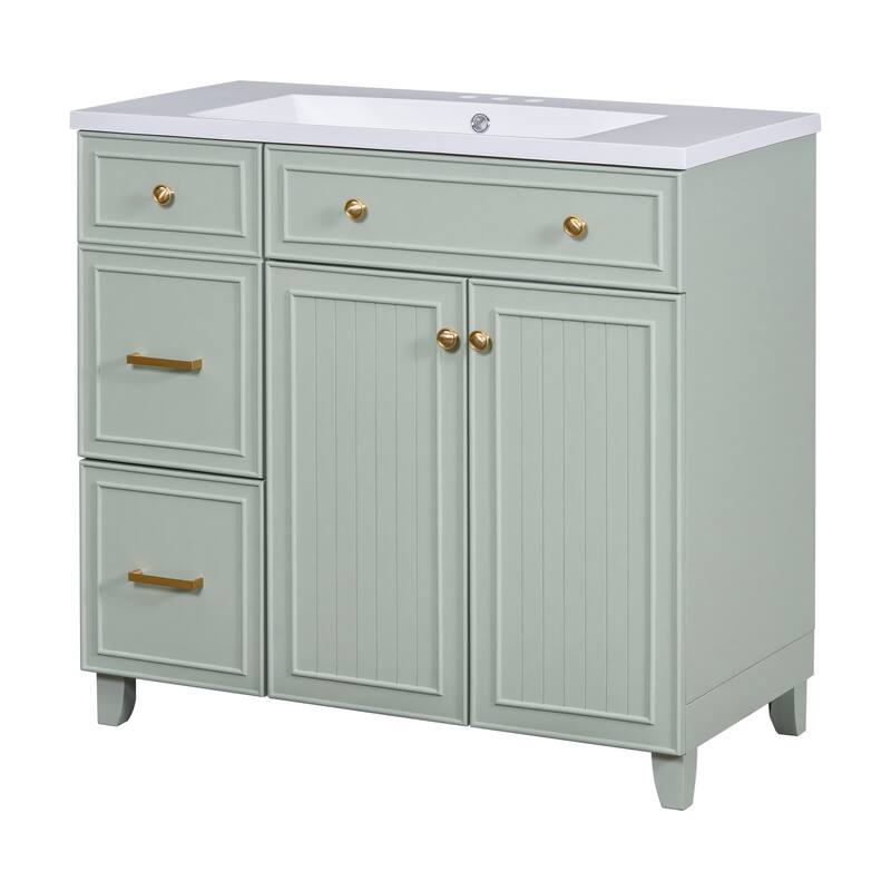 MDF Bathroom Vanity with Resin Sink