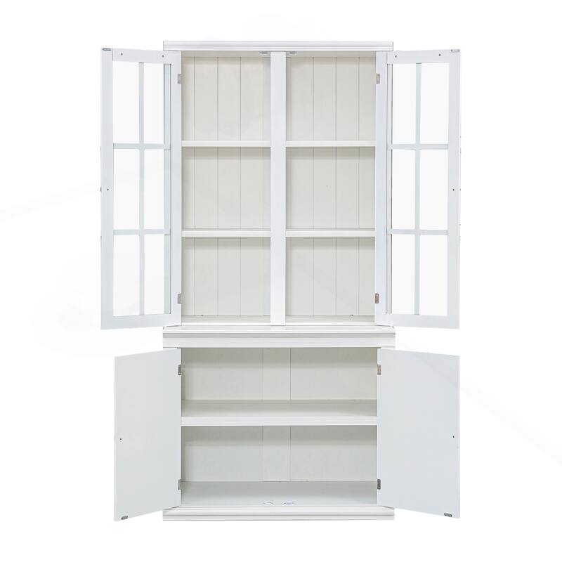 75.25in Tall Display Cabinet with Double Glass Doors
