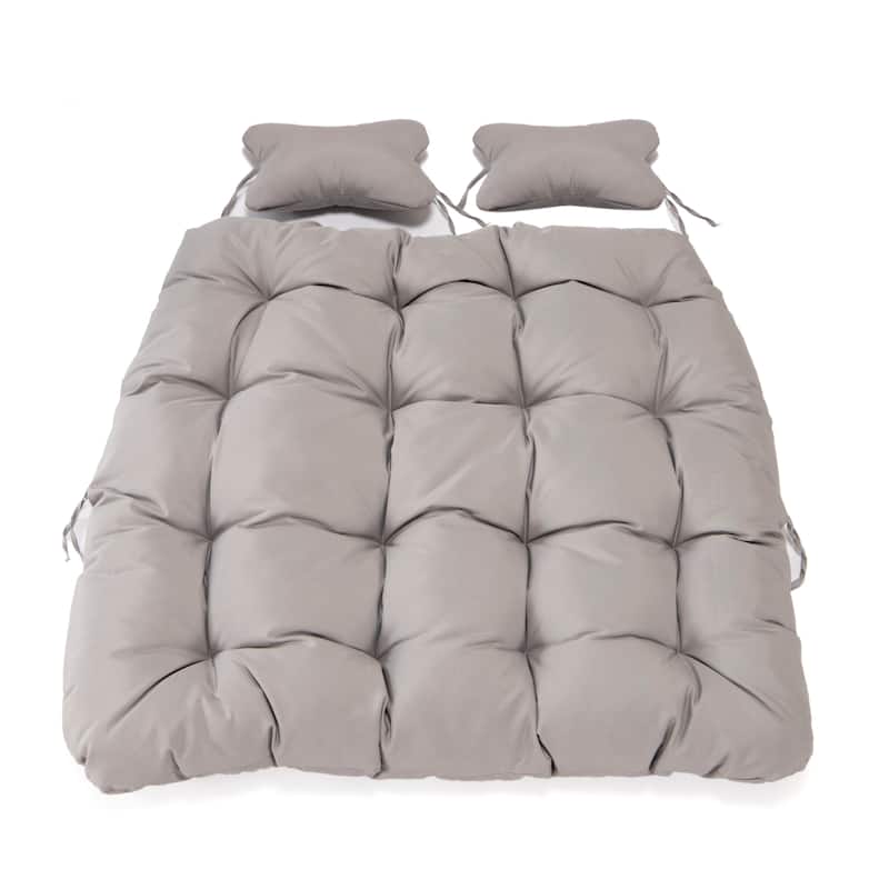 Egg Swing Chair Cushion Durable Weather Resistant Polyester Fits 2 People by LeisureMod