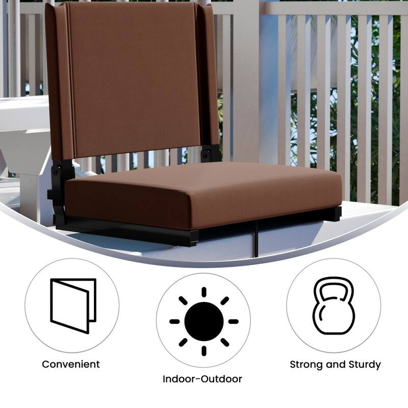 Ultra-Padded Stadium Chair - 18"W x 14"D x 18"H - 18"W x 14"D x 18"H