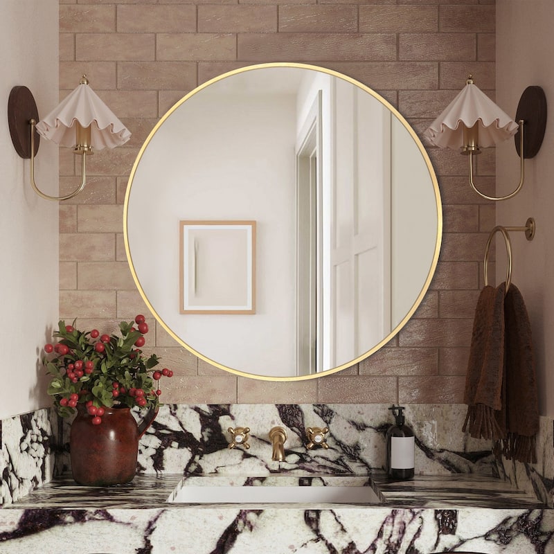 Modern Bathroom Wall Mounted Round Vanity Mirror