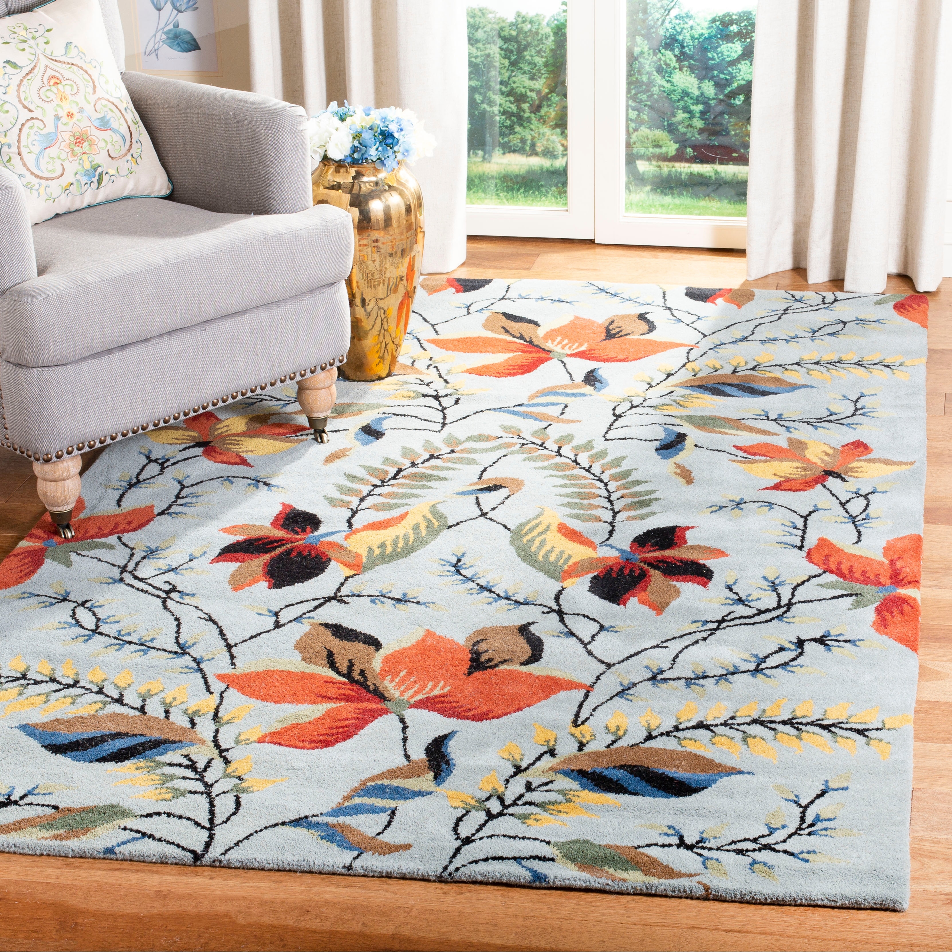 SAFAVIEH, Handmade Soho Kala Floral N.Z. Wool Rug - On Sale