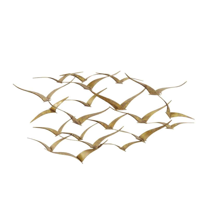 Metal Bird Sleek Flying Home Wall Decor - Gold, Black, Brown, Blue, Silver - Roche River Decor