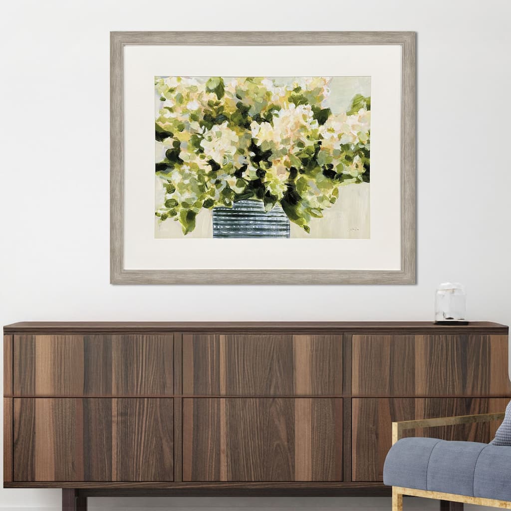 Paragon Hydrangeas in Vase Framed Art
