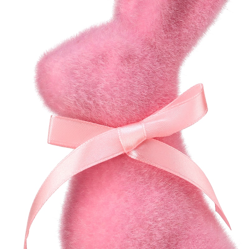 Terracotta Flocked Bunny 9.25" - 9.25