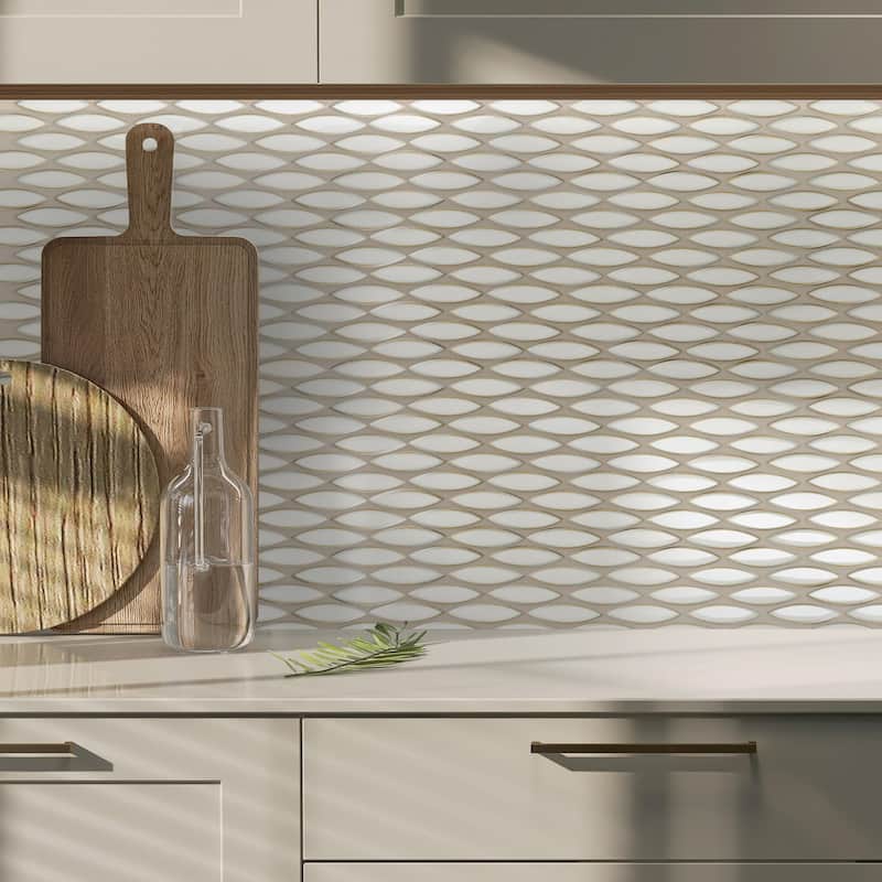 Merola Tile Pescado Honed Snowcap White 12" x 12-1/2" Porcelain Floor and Wall Tile