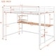 preview thumbnail 10 of 18, Metal Full Loft Bed with Desk & Shelves - Modern & Functional