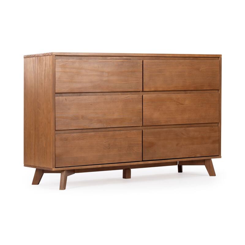 Plank and Beam Scandinavian 6-Drawer Dresser