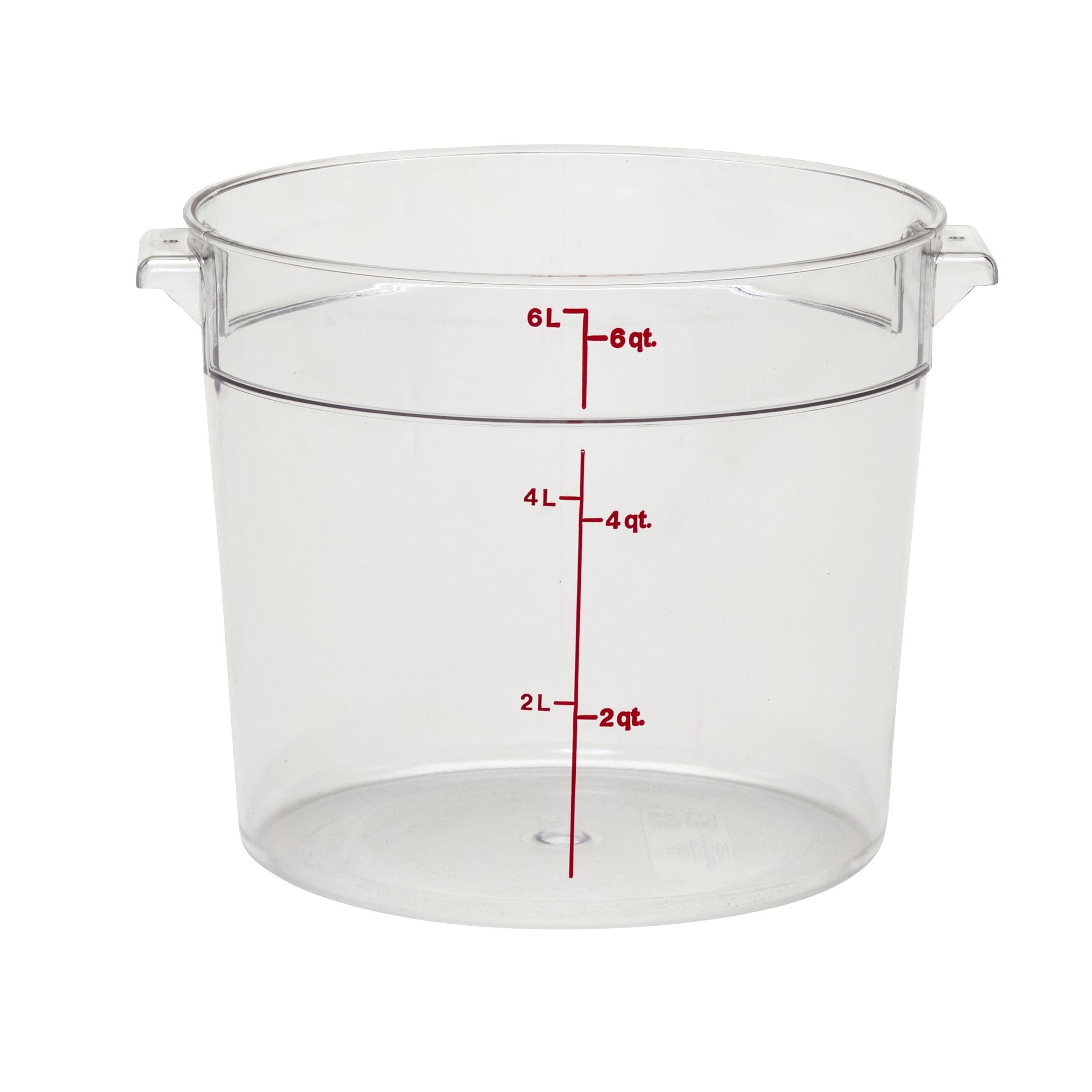 6QT Clear Round Food Storage Container with Lid, 9.9-inch Top Diameter, 7.9-inch Height