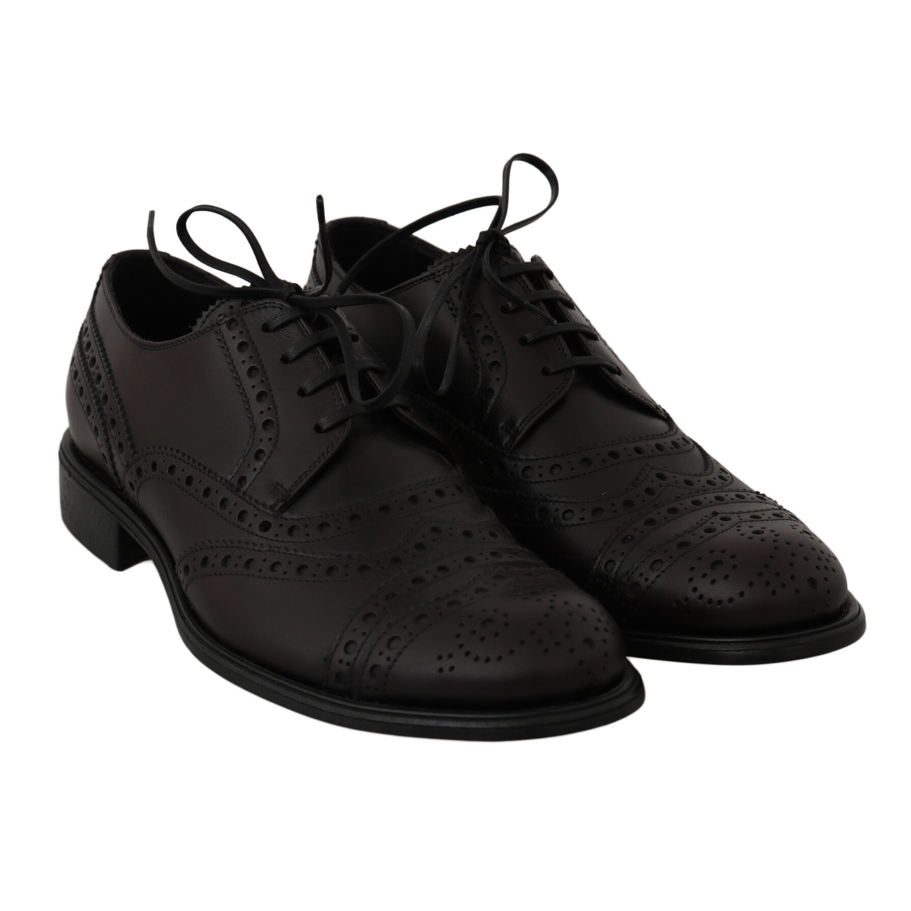 Dolce & Gabbana Elegant Bordeaux Wingtip Derby Dress Shoes display picture 1