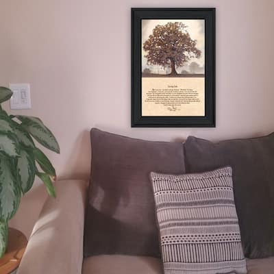 TrendyDecor4U Farmhouse "Living Life" Framed Wall Art by Bonnie Mohr - Earthtone