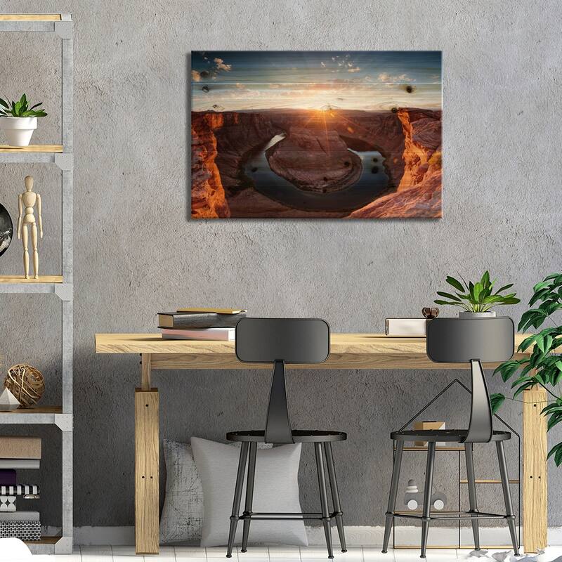 Sunset I, Horseshoe Bend, Glen Canyon National Recreation Area, Arizona, USA Print On Wood by Matteo Colombo - Multi-Color