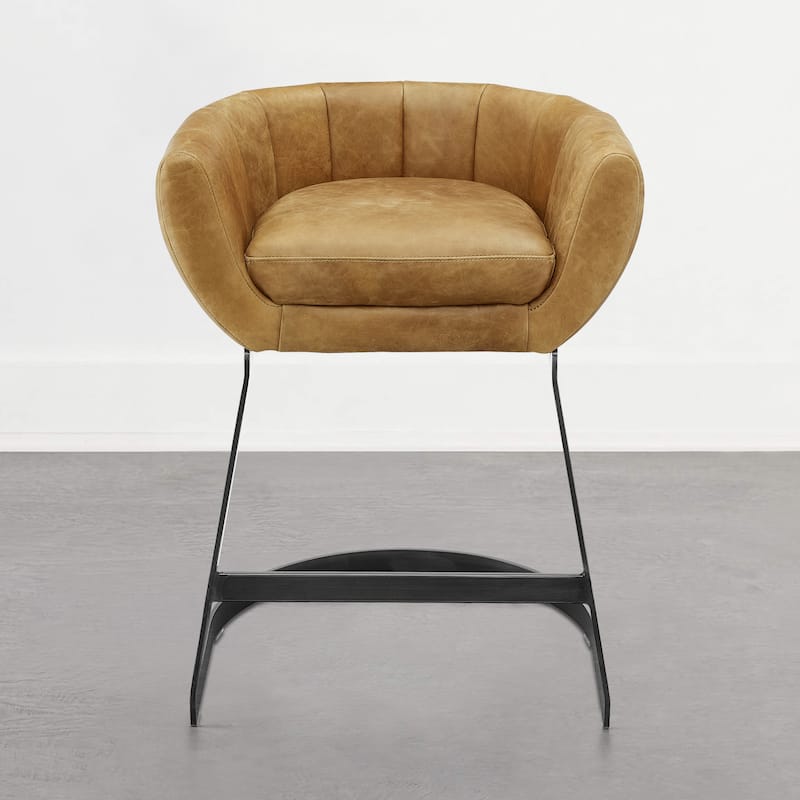 Art Leon Genuine Leather Barstool Counter Stool