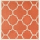 preview thumbnail 21 of 100, SAFAVIEH Courtyard Maryanne Indoor/ Outdoor Waterproof Patio Backyard Rug 6'7" x 6'7" Square - Terracotta