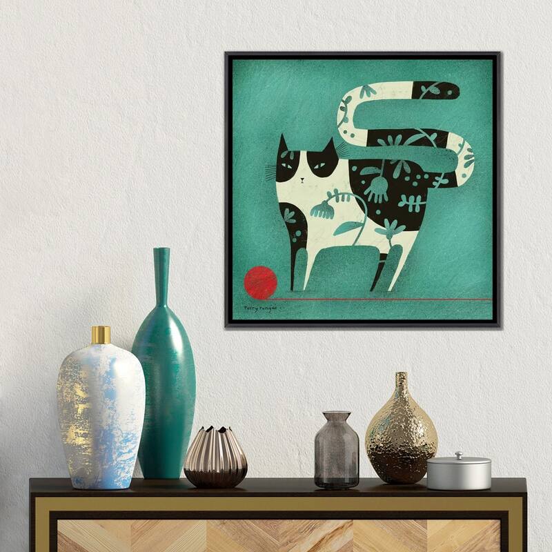 iCanvas "Red Yarn" by Terry Runyan Framed