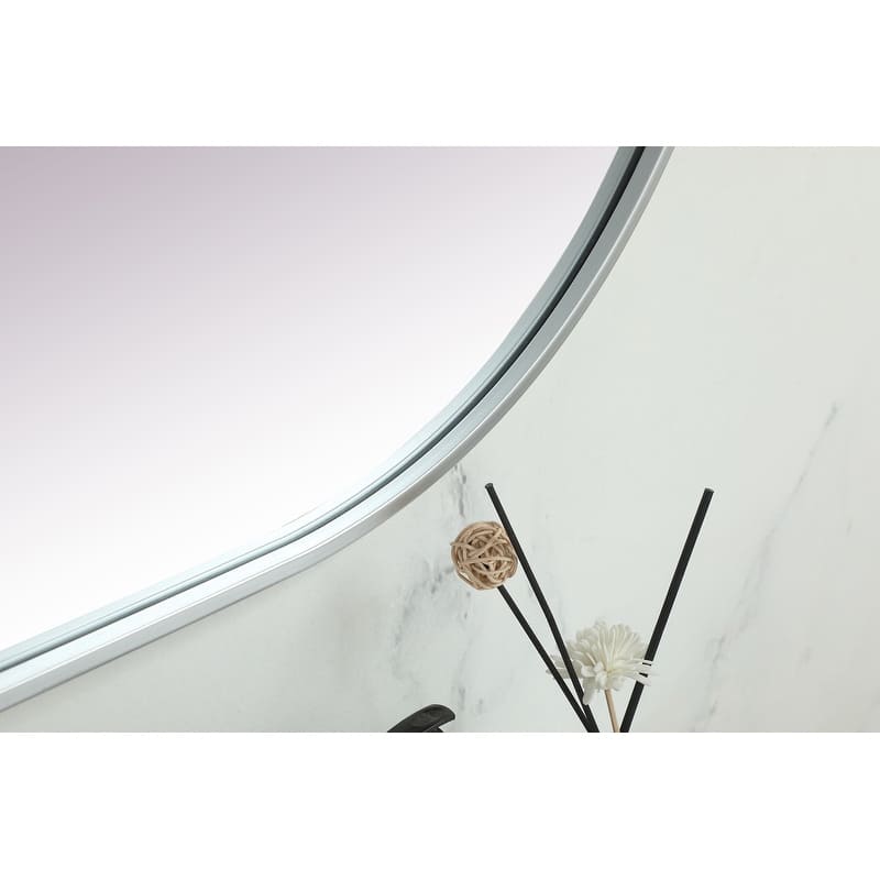 Indigo Home Metal Frame Oval Mirror 24x48 Inch