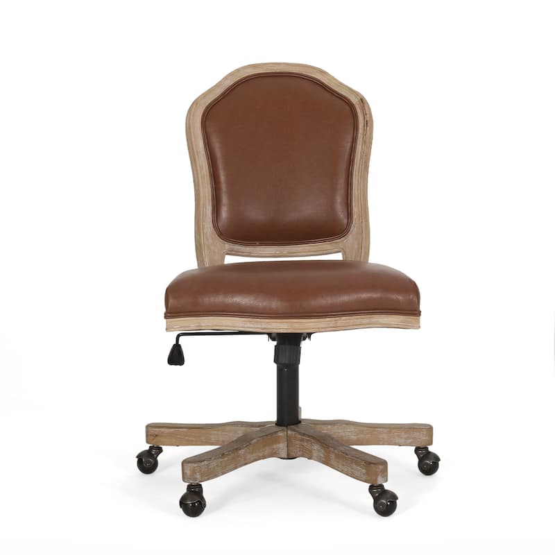 Scilley Upholstered Swivel Office Chair by Christopher Knight Home