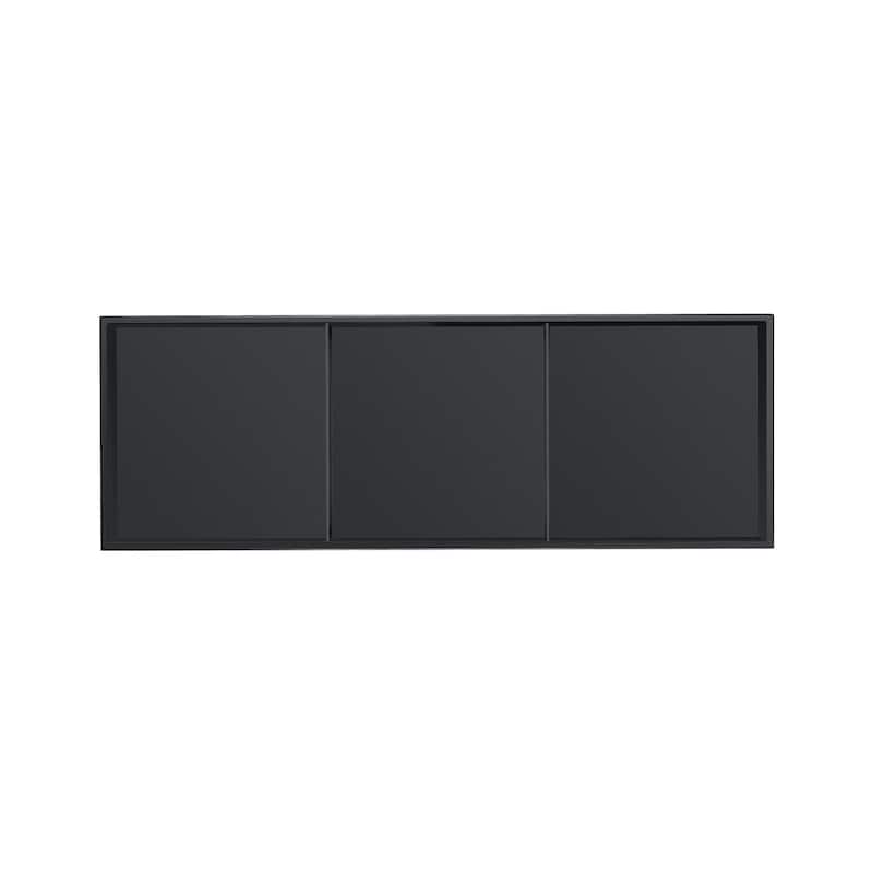 18 Gauge Stainless Steel Black/White Cream Layered Rectangular Recessed Shower Niche - 36"x12.6" - Black
