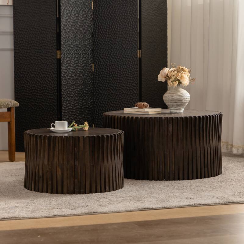 Vintage Style Nesting Coffee Table Set of 2