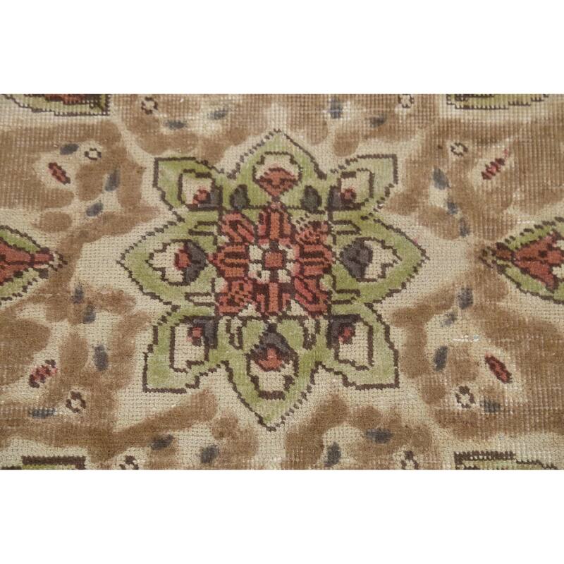 Blue Tabriz Persian Vintage Area Rug Handmade Bedroom Wool Carpet - 6'2"x 9'9"