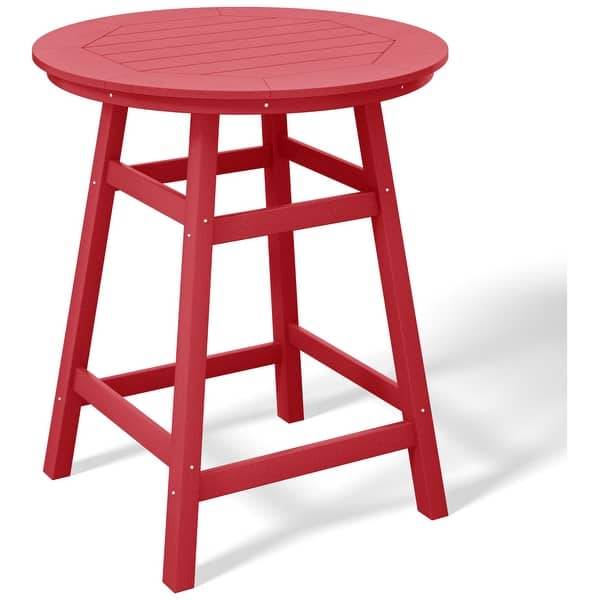 slide 2 of 113, Laguna Hdpe All Weather Outdoor Patio 35" Round Counter Table Red