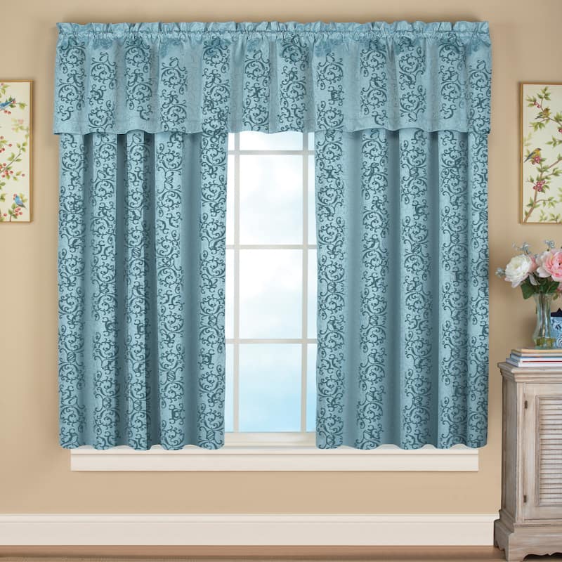 Scroll Insulated Sheen Curtain Panel