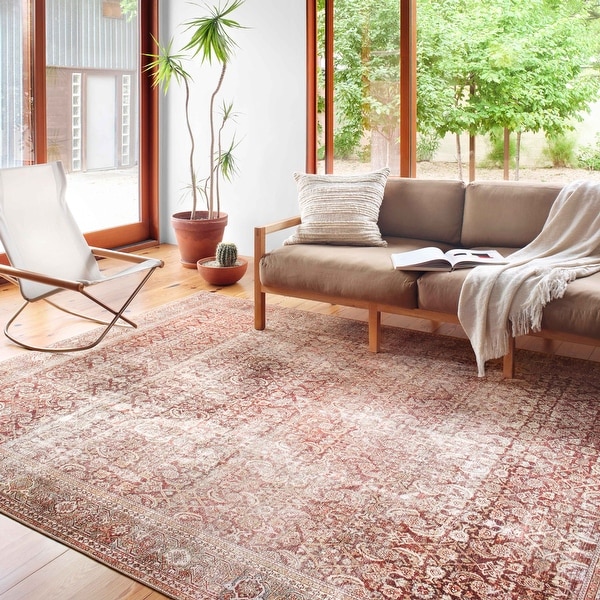 Alexander Home Isabelle Boho Vintage Distressed Printed Area