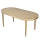 preview thumbnail 20 of 29, Christopher Knight Home - Solmere Outdoor Dining Table, Acacia Wood Frame with Slatted Oval Top & Non-Slip Foot Pads - 70.08" L