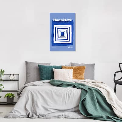 Wynwood Studio Canvas Advertising Honnetete Blue and Modern & Contemporary Wall Art Canvas Print