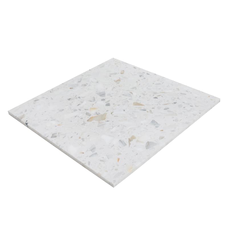 Apollo tile 24" x 24" Terraforma Honed White Gold Terrazzo Tile (7.75 sq ft/case) - 2 Pack