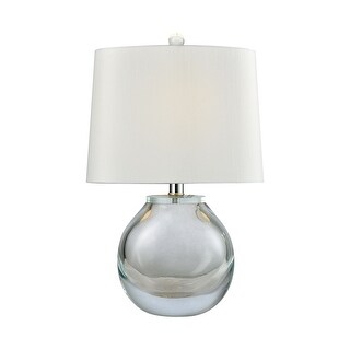 Elk Home Playa Linda Clear With Pure White Shade 1 Light Table Lamp ...