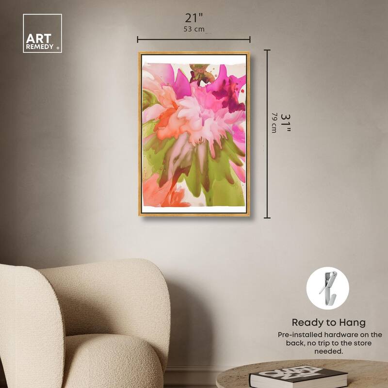 Vibrant Fluidity Floral IV Canvas by Art Remedy