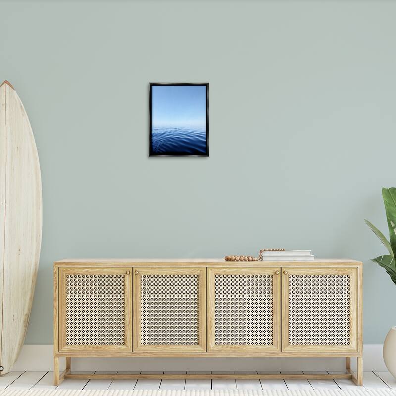 Stupell Cool Blue Ocean Ripples Framed Floater Canvas Wall Art Design By Kali Wilson