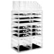 preview thumbnail 1 of 5, Acrylic Makeup Cosmetic Organizer & Jewelry Storage Set - Large - Clear Clear