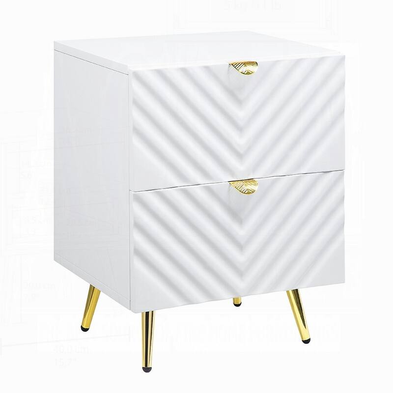 Charming Wooden Nightstand with Stylish Storage and Graceful Design