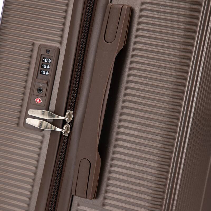 Modern Fashion Luggage Stripes Luggage with Spinner Wheels and Zipper Compartment for Boarding Travel, Set of 3