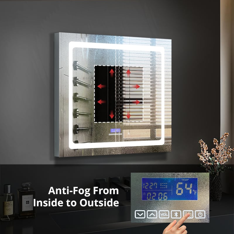 Bracciano 36 in. Surface-Mount LED Mirror Medicine Cabinet w/ Defogger