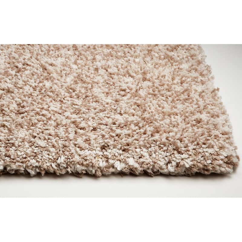 Domani Euphoria Plush Ivory Heather Hand-Woven Shag Rug