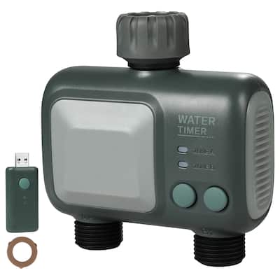 WiFi Sprinkler Timer, Smart Hose Faucet Water Timer with Brass Inlet, APP Control via 2.4Ghz WiFi or Bluetooth, Voice Control