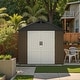 preview thumbnail 93 of 117, Patiowell 8' x 6' / 8' x 8' / 8' x 10 '/ 8' x 12' Plastic Outdoor Shed With Floor for Patio Furniture, Tools (Kick-It Shed)
