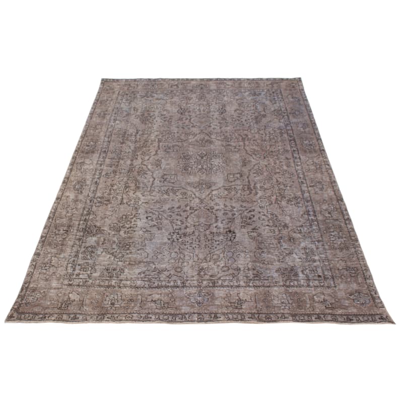 ECARPETGALLERY Hand-knotted Color Transition Grey Wool Rug - 6'5 x 9'7