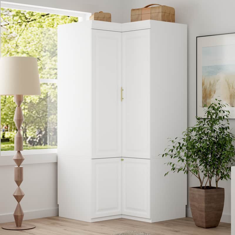 93.9"H/74.2"H Armoires Wardrobe Closet Cabinet Hanging Drawers Storage - 74.2"x35.4"