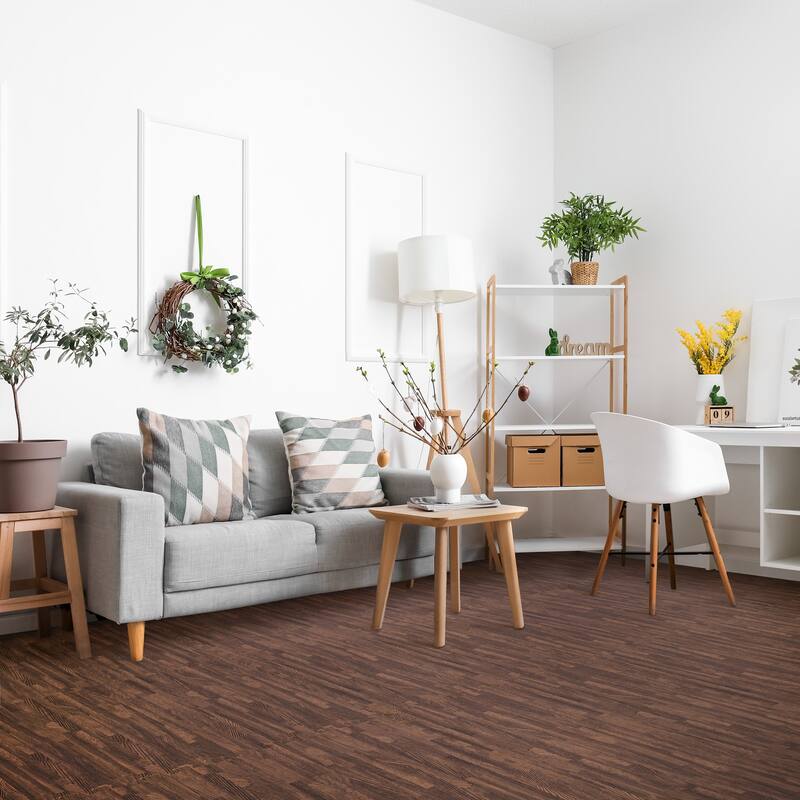 Sorbus 120 Sq. Ft. Wood Grain Floor Tiles Foam Mat EVA Interlocking Mats Tile 3/8-Inch Thick Flooring Wood Puzzle Exercise Mats